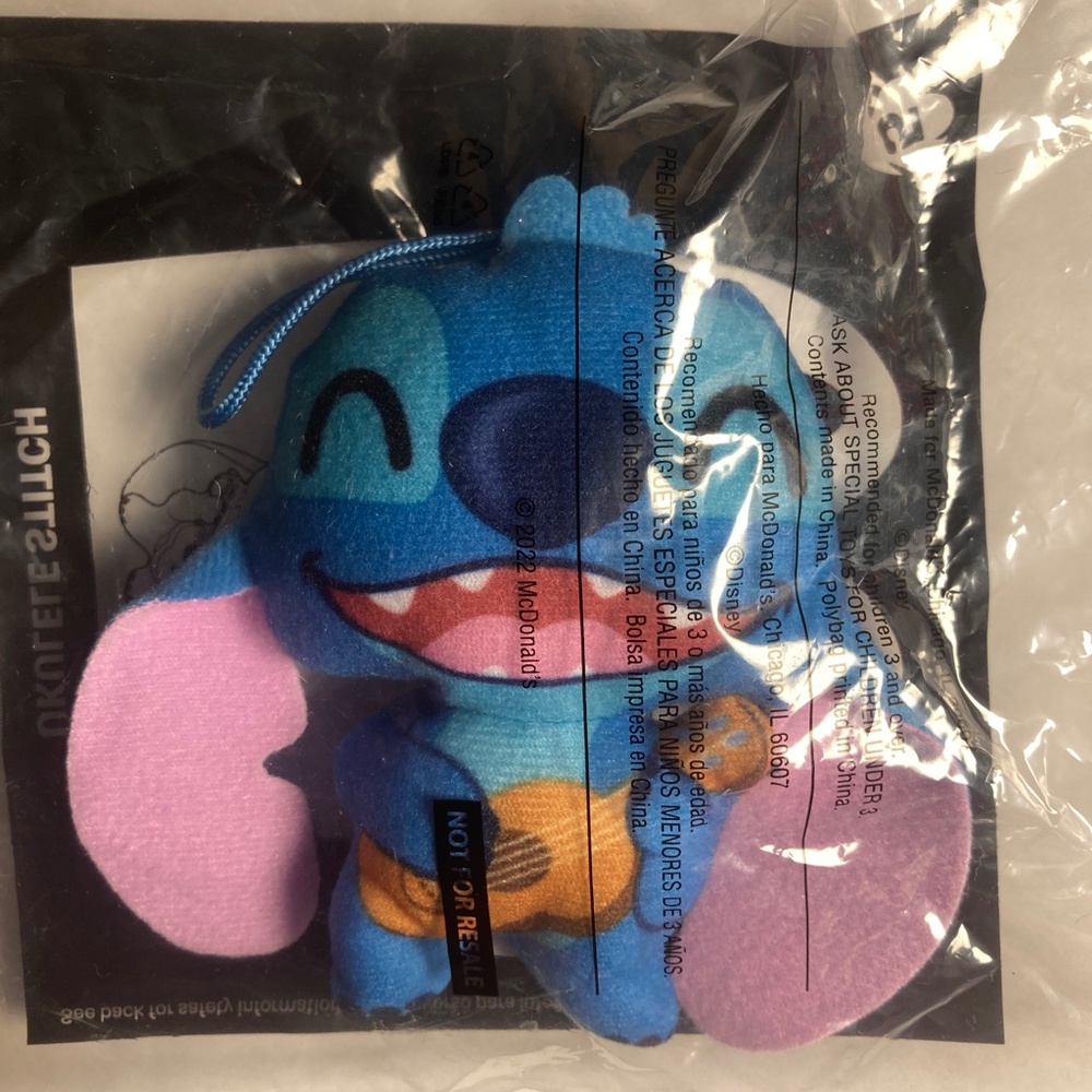 Adorable Stitch with Ukulele Happy Meal Toy, NWT